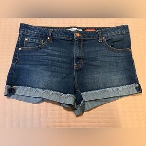 Celebrity Pink Dark Blue Denim Jean Shorts